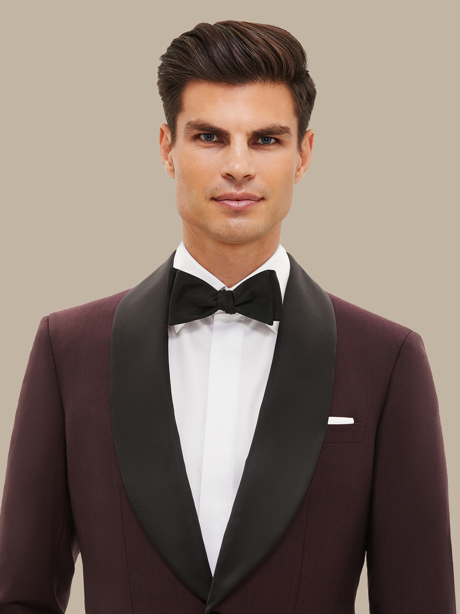The Burgundy Superfine Tuxedo — garment photograph