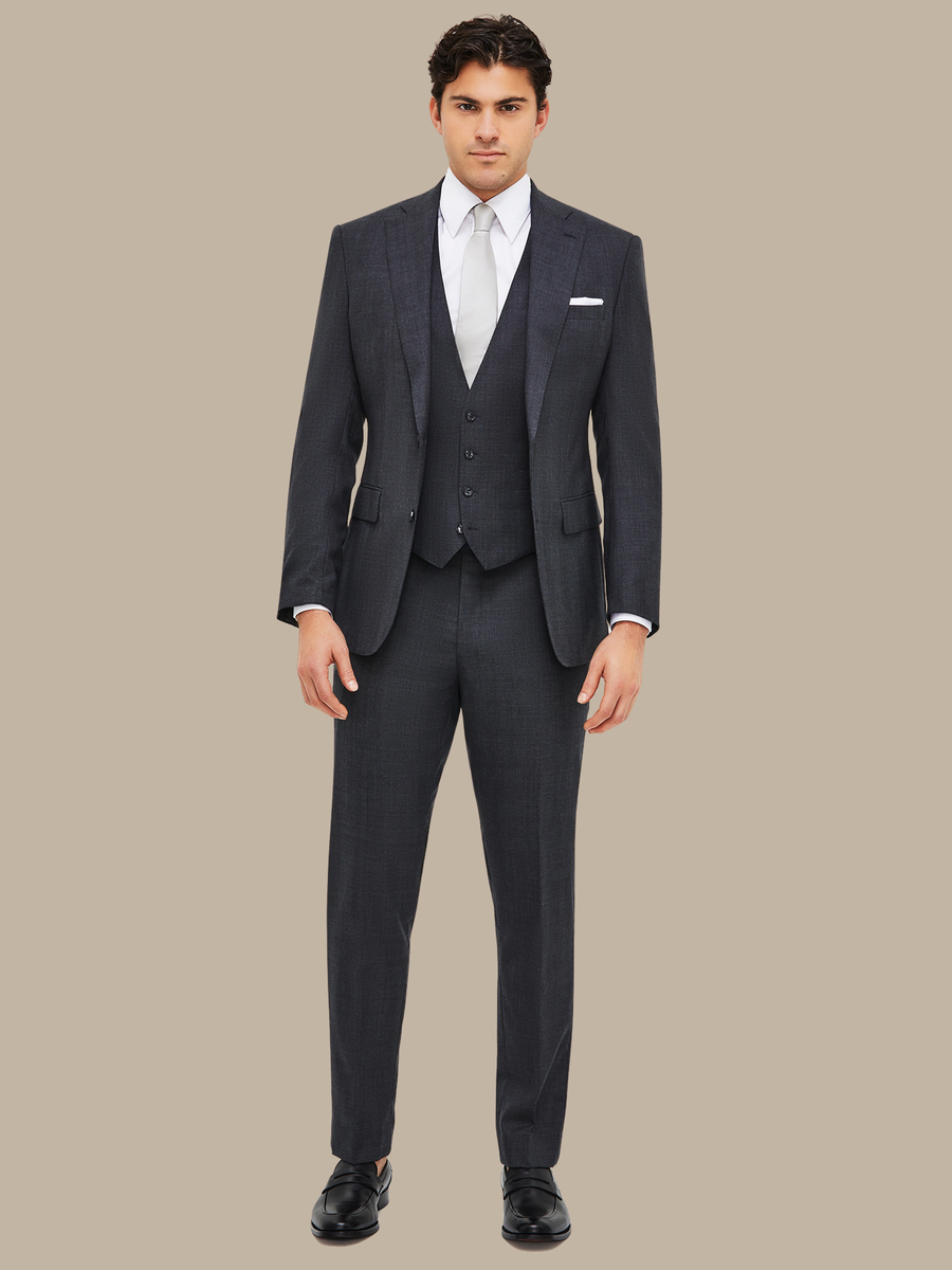 S150's Charcoal Glen Plaid Waistcoat — garment photograph