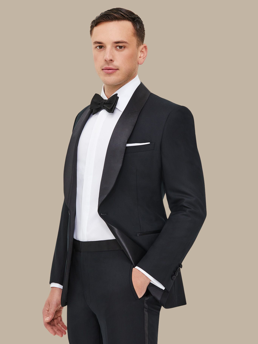 The Black Refined Dinner Jacket — garment photograph