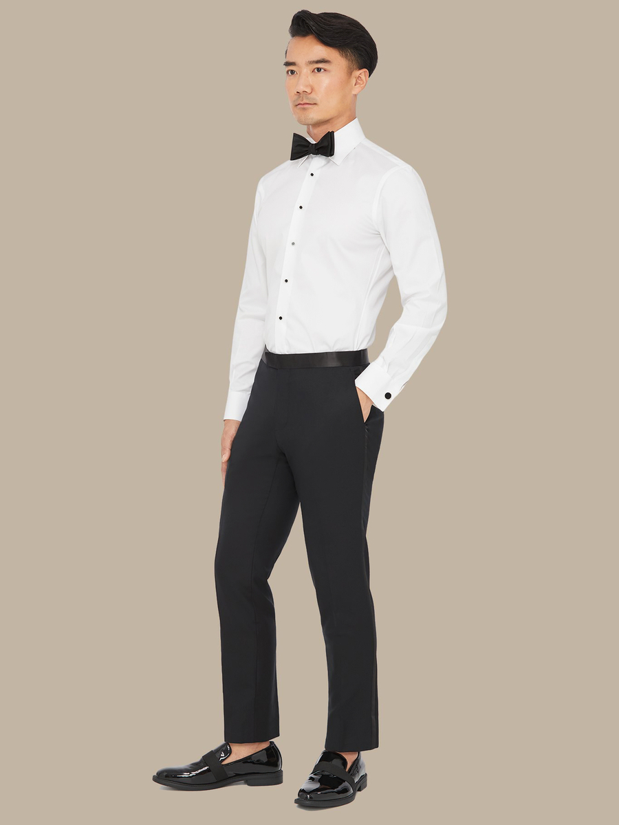 The Black Worsted Tuxedo Trousers — garment photograph