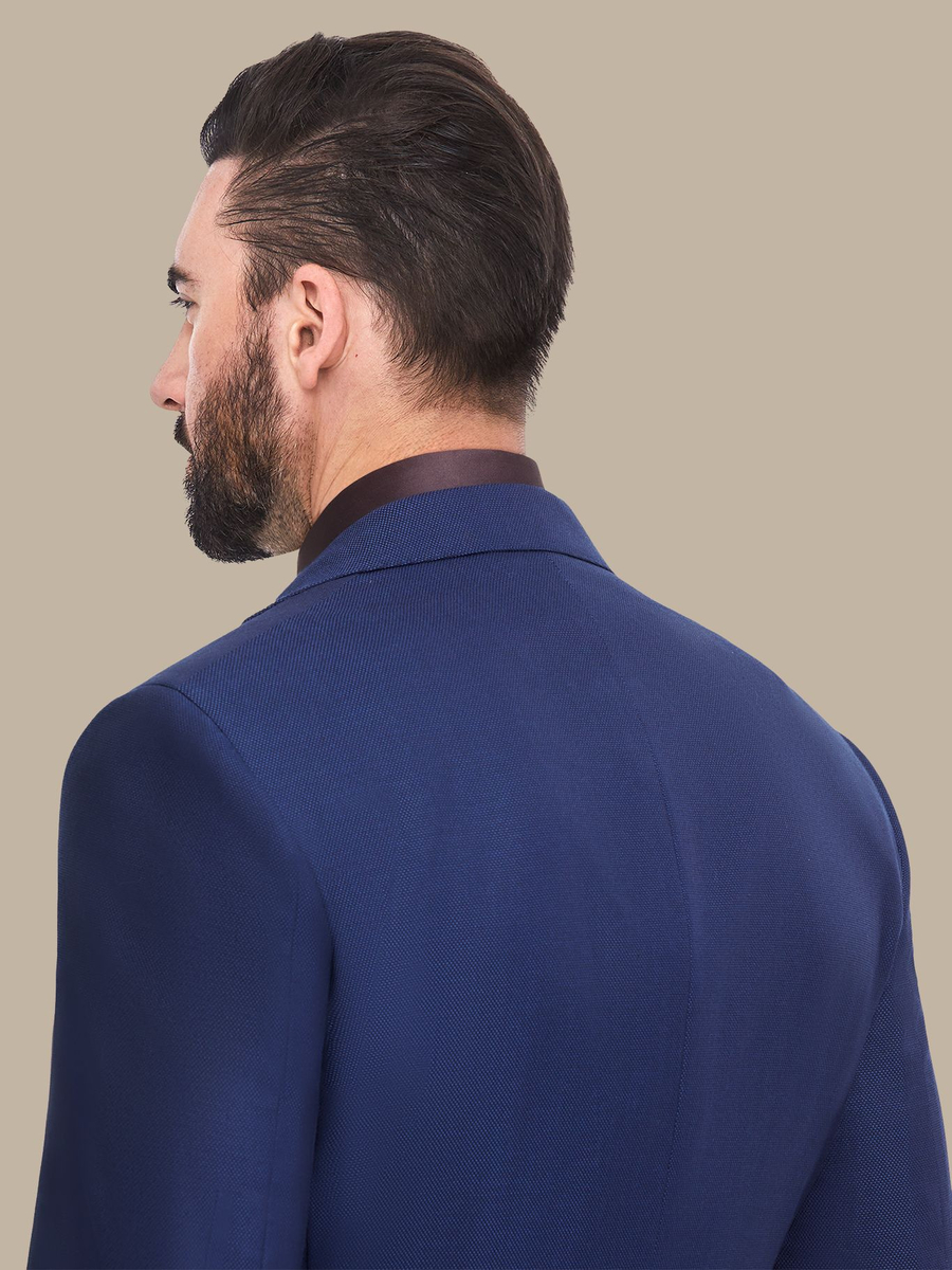 The Blue Hopsack Suit — garment photograph