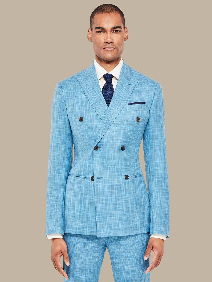 The Blue Silk Three-Piece Suit — garment photograph