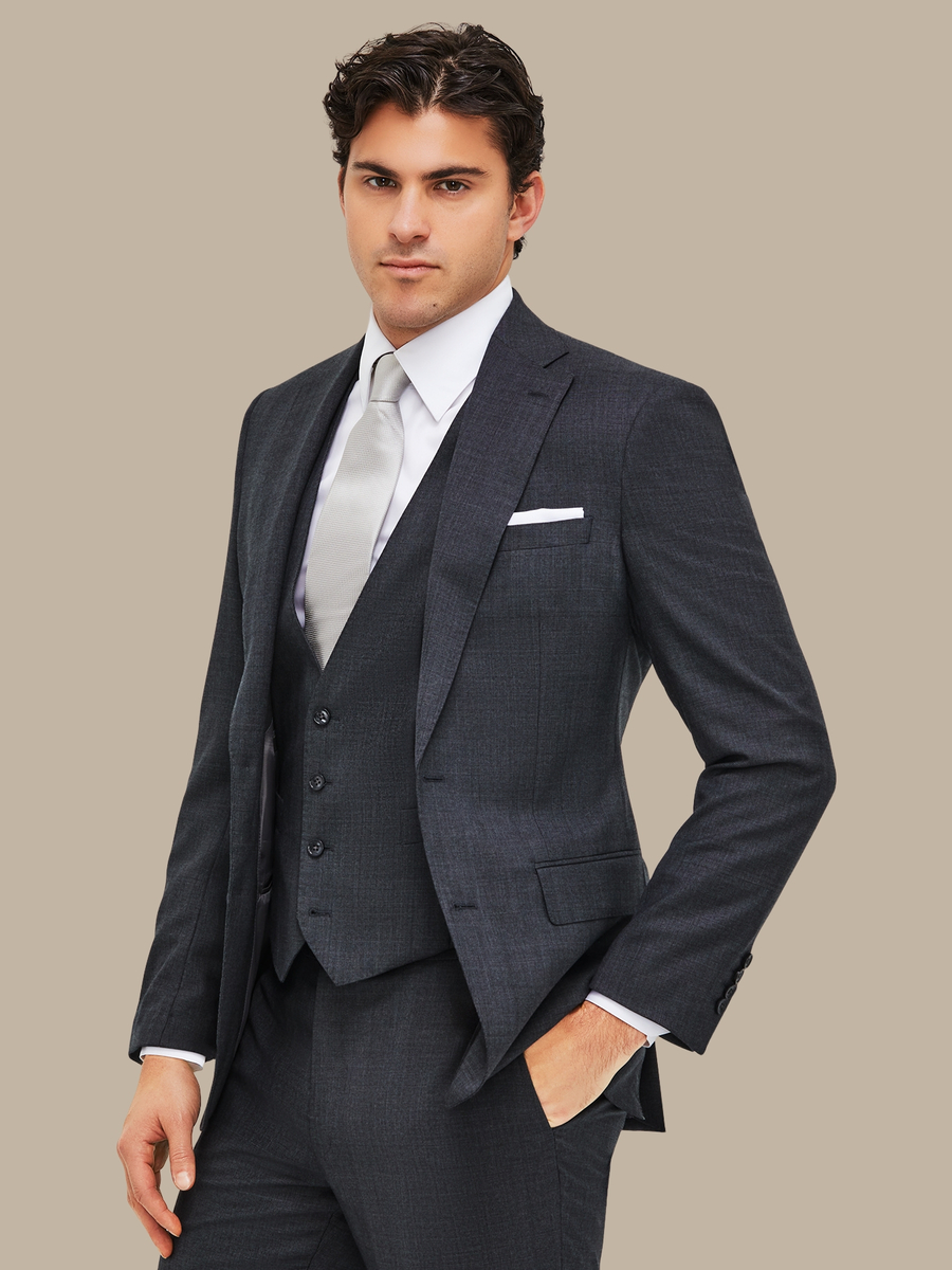 S150's Charcoal Glen Plaid Waistcoat — garment photograph