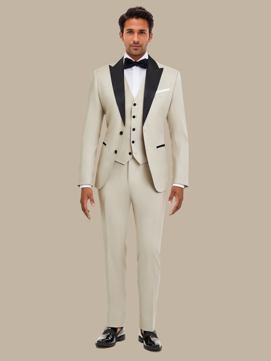S180's Tan Solid Tuxedo Waistcoat — garment photograph