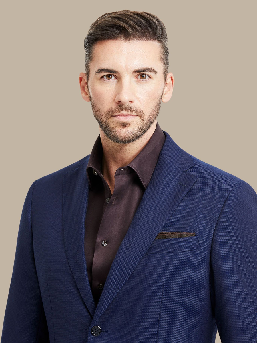 S180's Blue Hopsack Jacket — garment photograph
