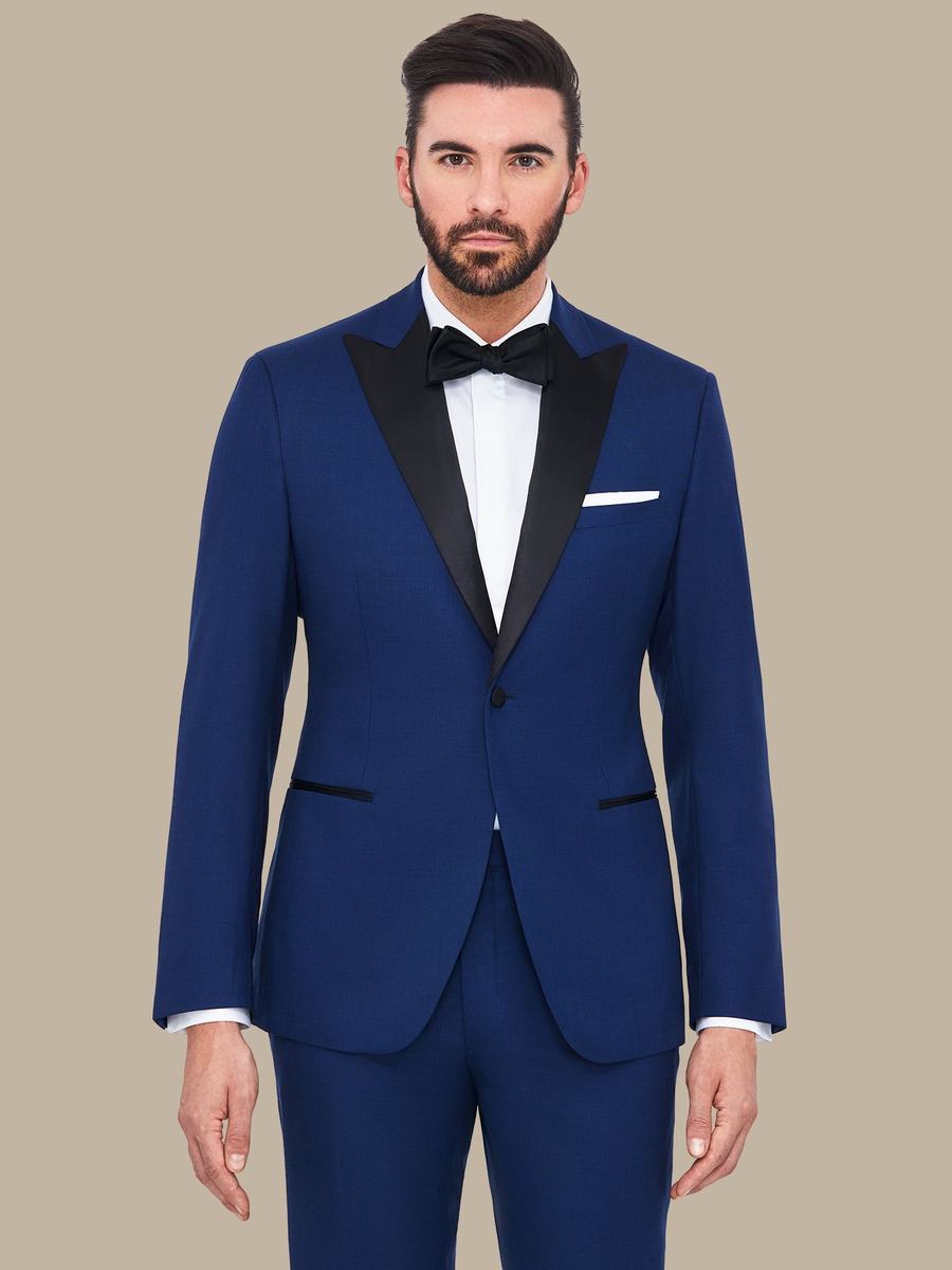 The Blue Sharkskin Tuxedo — garment photograph