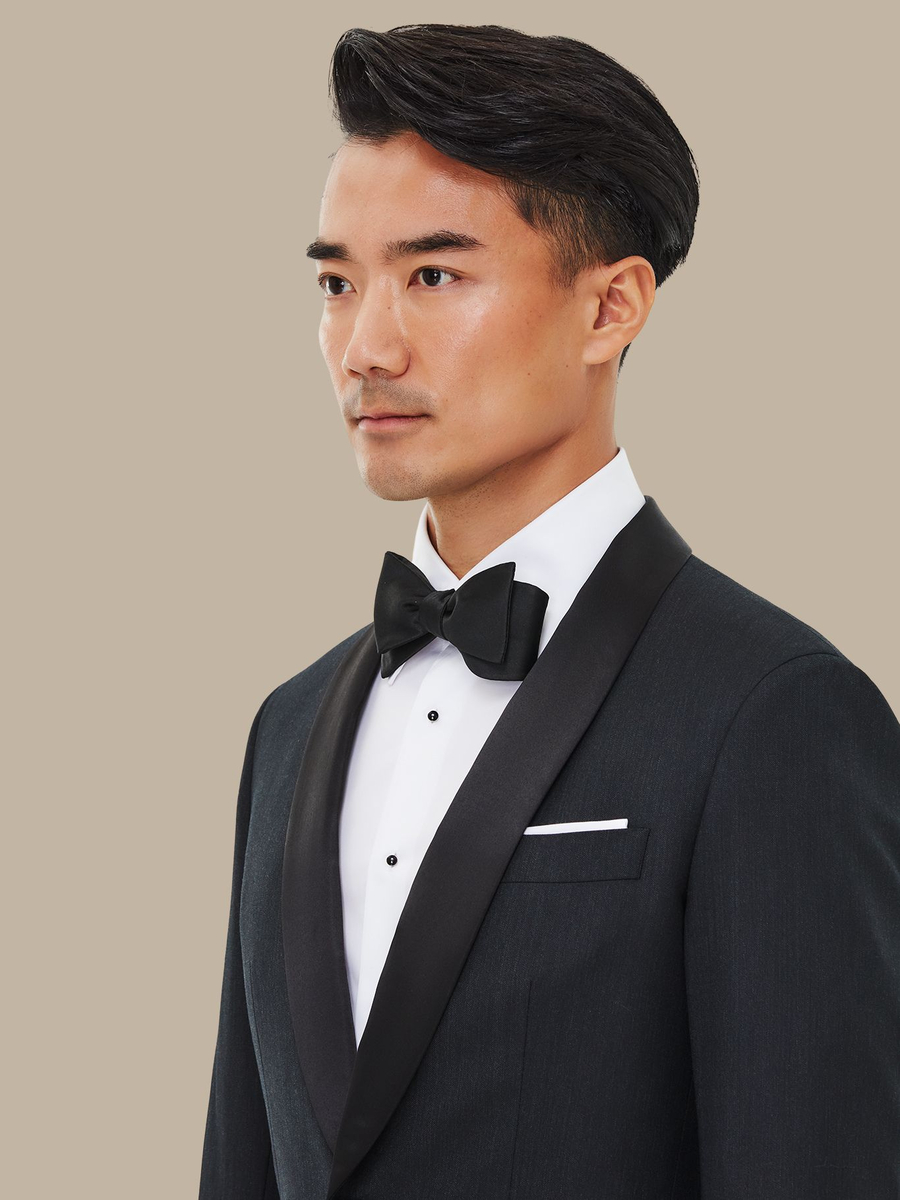 The Charcoal Worsted Dinner Jacket — garment photograph