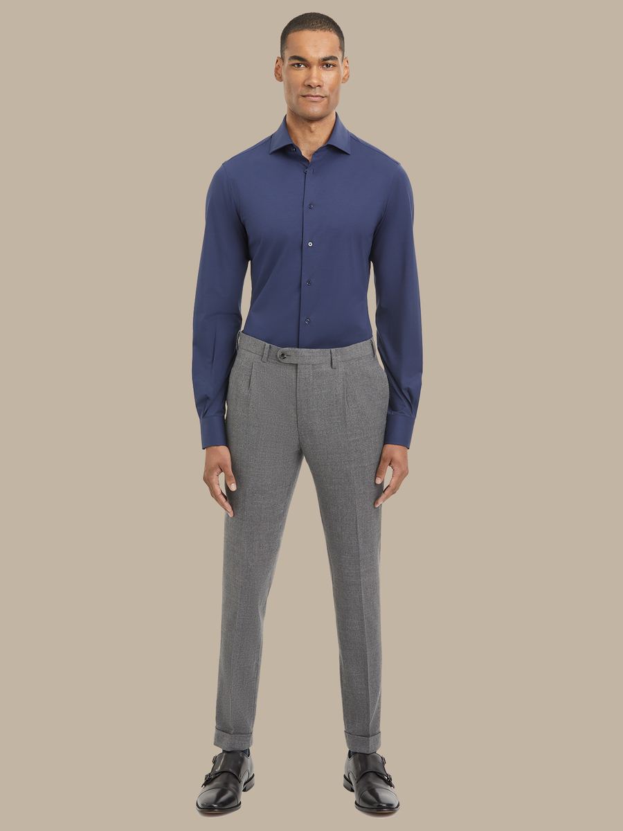 S180's Dark Grey Hopsack Trousers — garment photograph