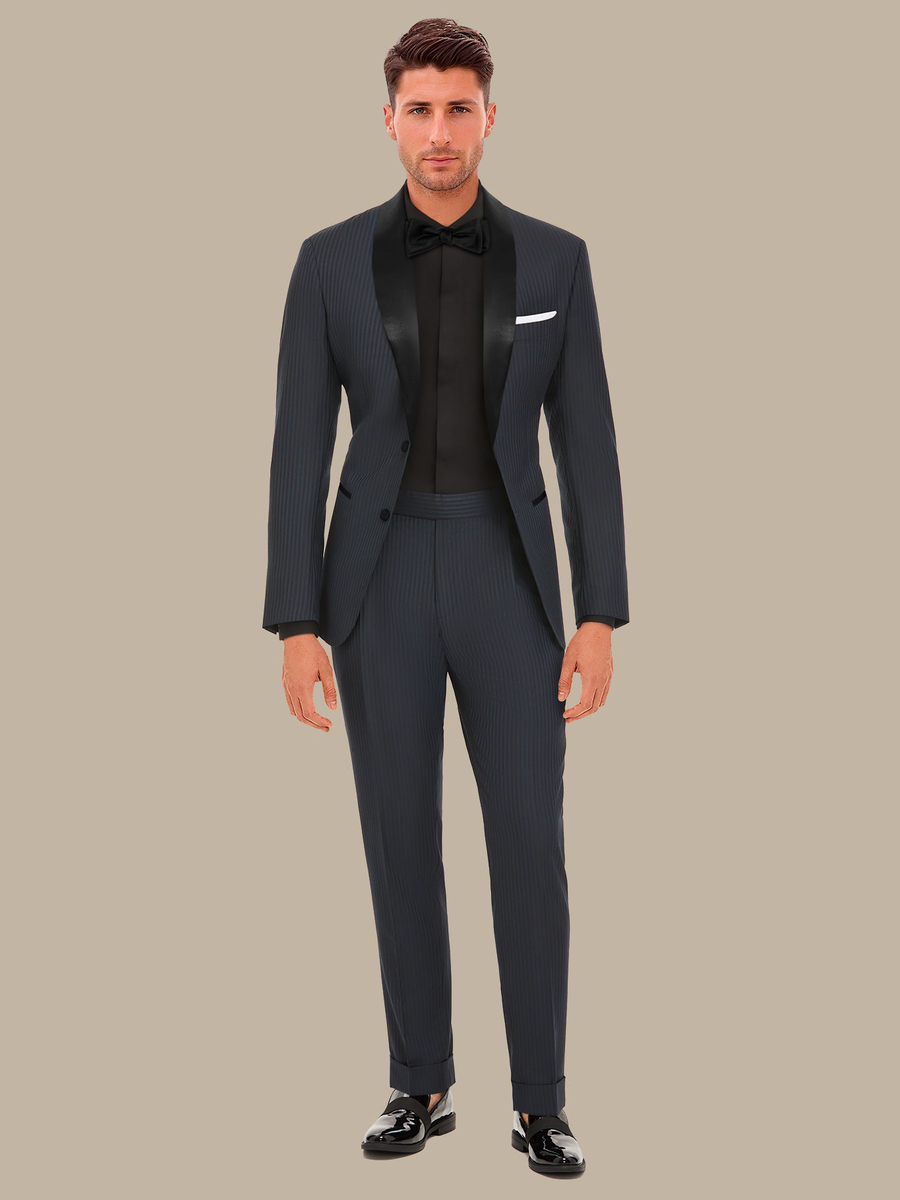 The Peacock Stripe Dinner Jacket — garment photograph