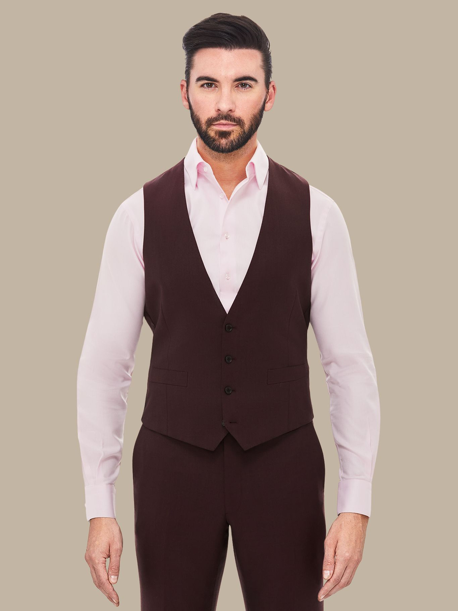 S180's Burgundy Waistcoat — garment photograph