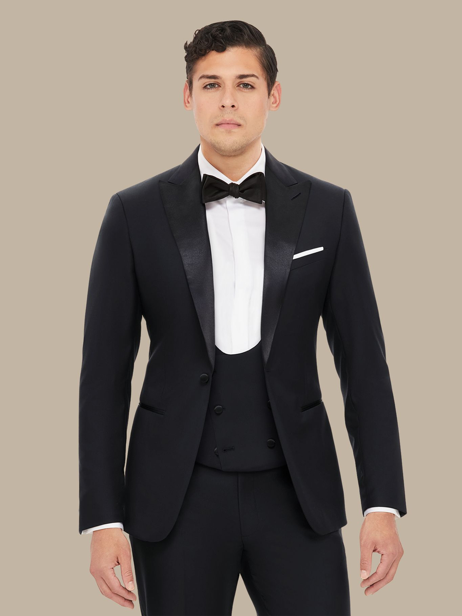 S180's Black Tuxedo Waistcoat — garment photograph