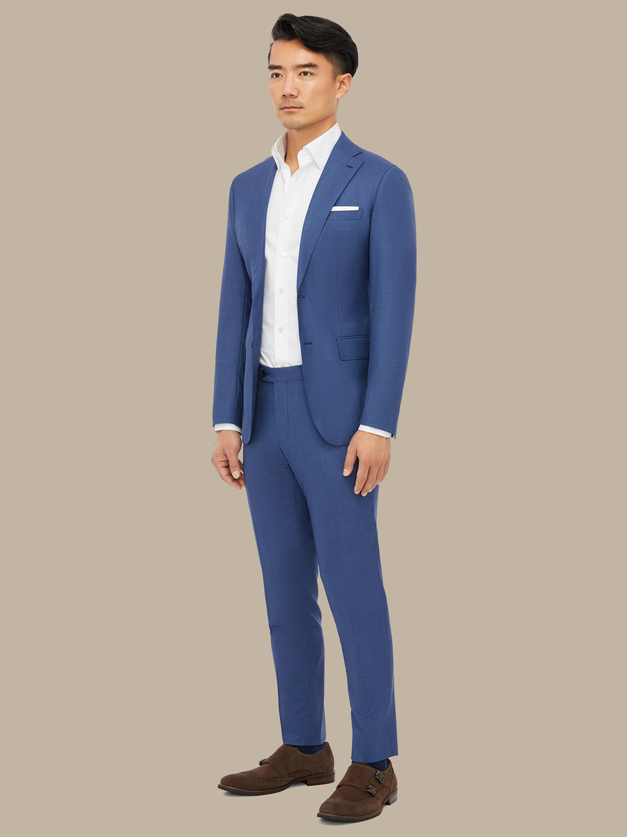 The Blue Sharkskin Trousers — garment photograph