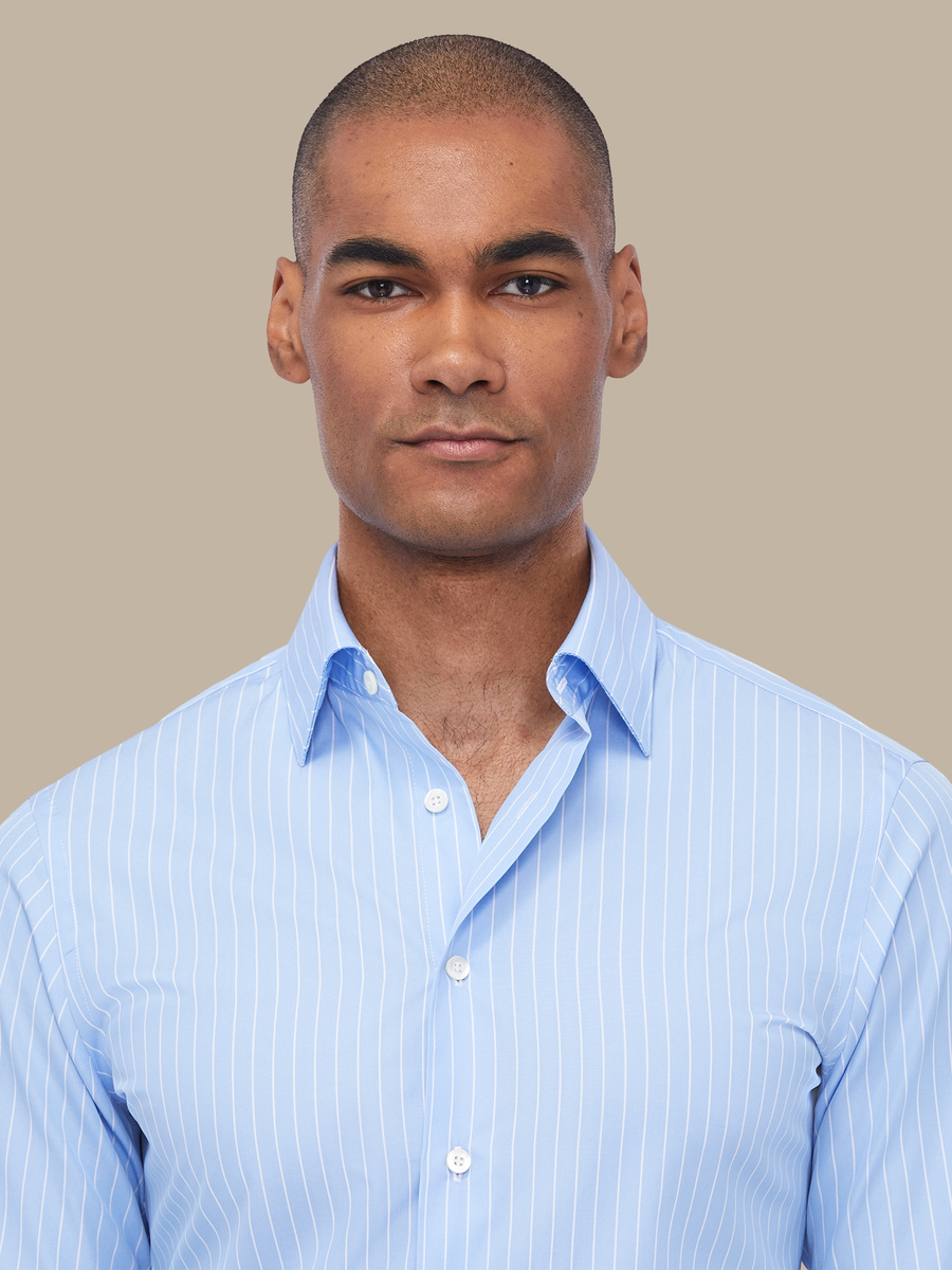 The Sky Stripe Shirt — garment photograph