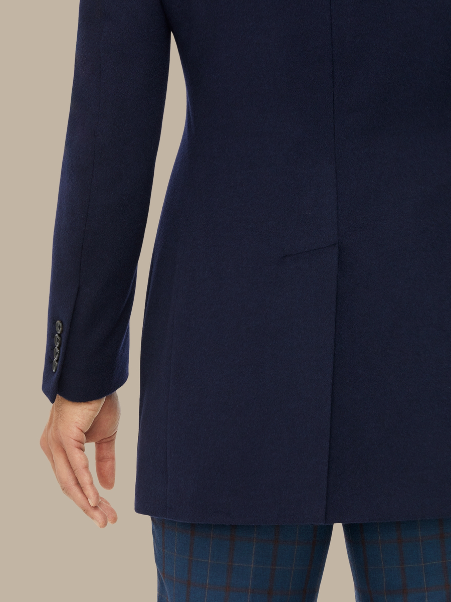 The Navy Wool Overcoat — garment photograph