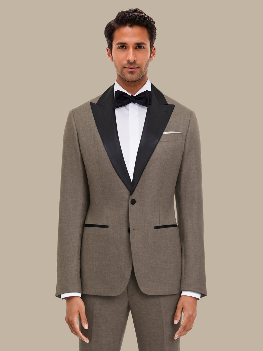 The Taupe Hopsack Tuxedo — garment photograph