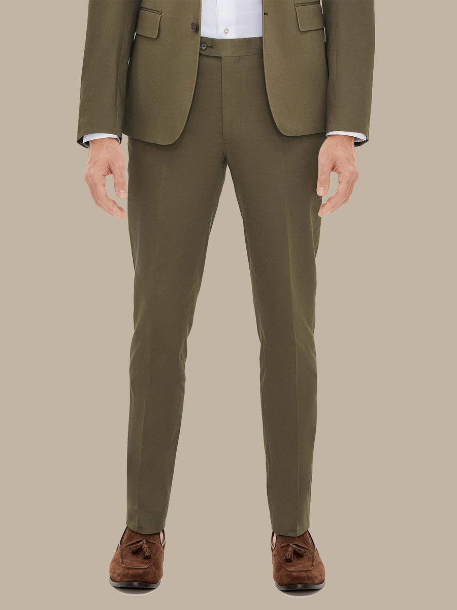 The Olive Merino Trousers — garment photograph