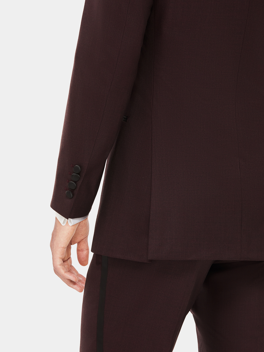 The Burgundy Superfine Dinner Jacket — garment photograph