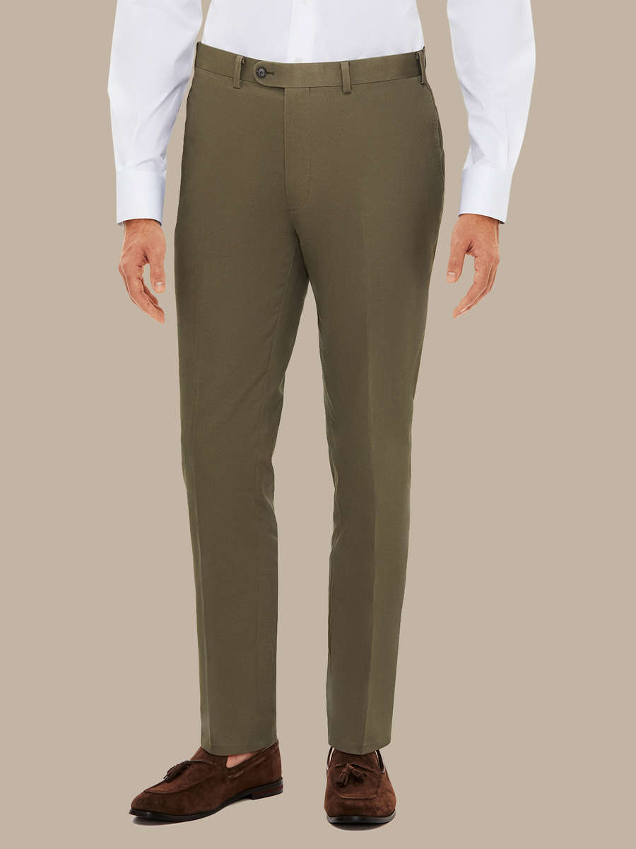 The Olive Merino Trousers — garment photograph