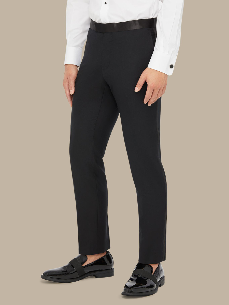 The Black Worsted Tuxedo Trousers — garment photograph