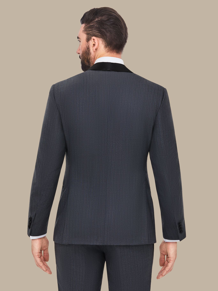The Grey Pinstripe Dinner Jacket — garment photograph