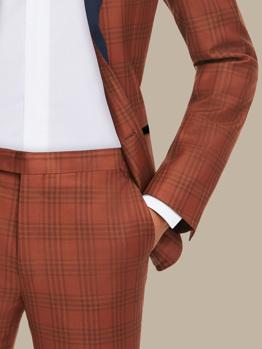 The Nutmeg Check Tuxedo — garment photograph