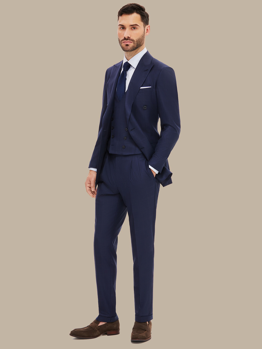 S200's Blue Tartan Waistcoat — garment photograph