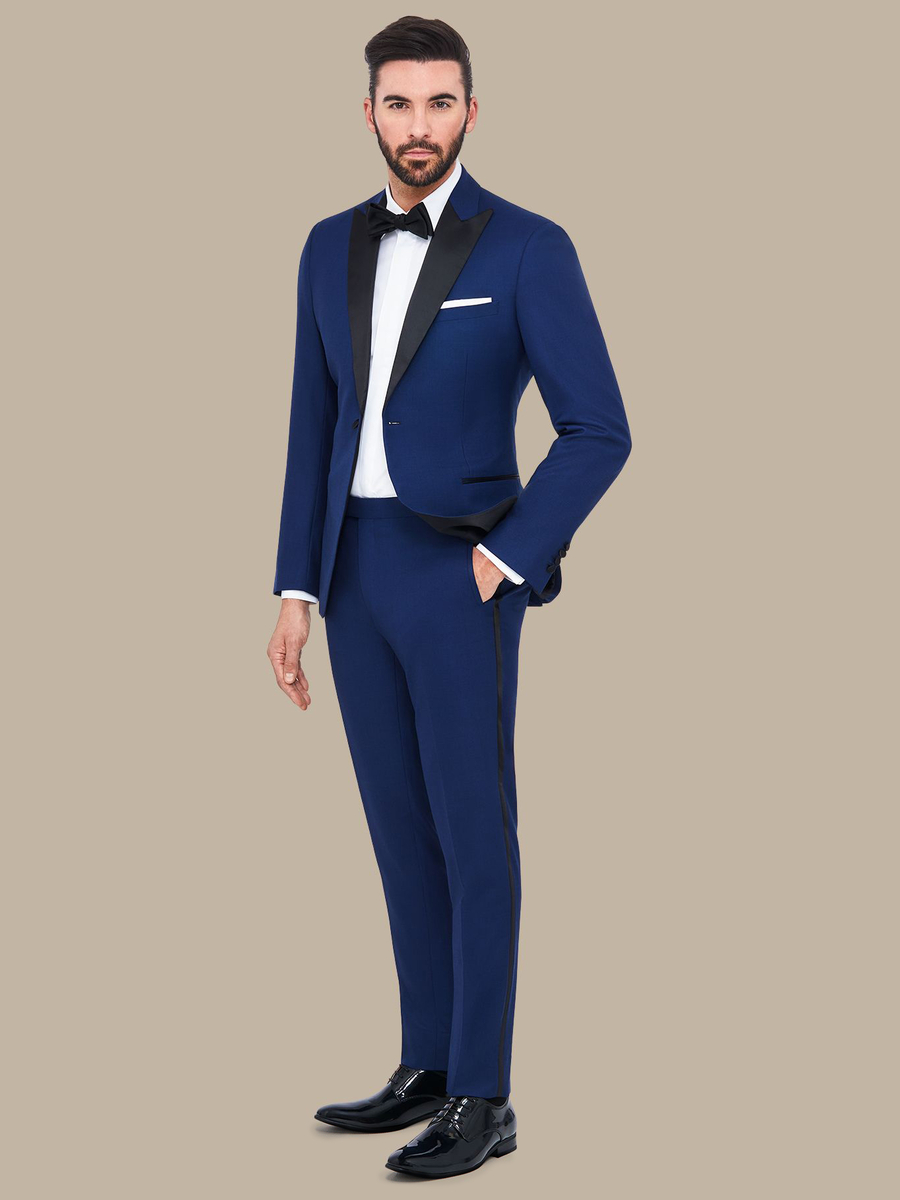 The Blue Sharkskin Tuxedo — garment photograph