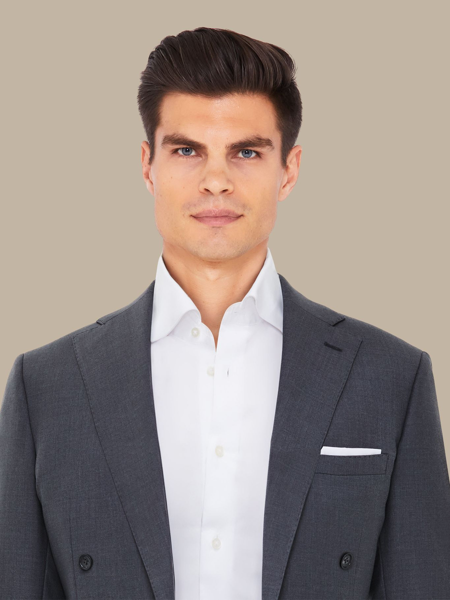 The Grey Vicuña Suit — garment photograph