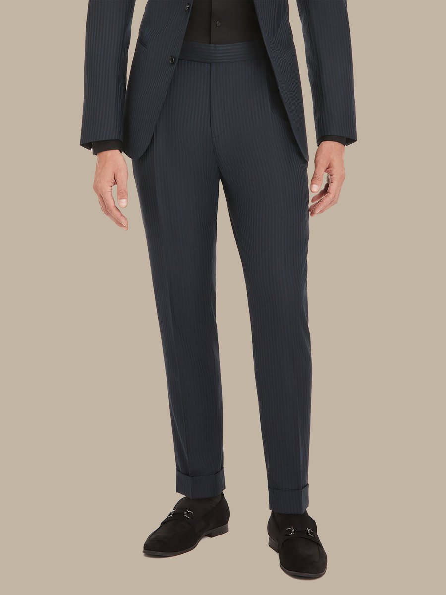 The Peacock Stripe Trousers — garment photograph
