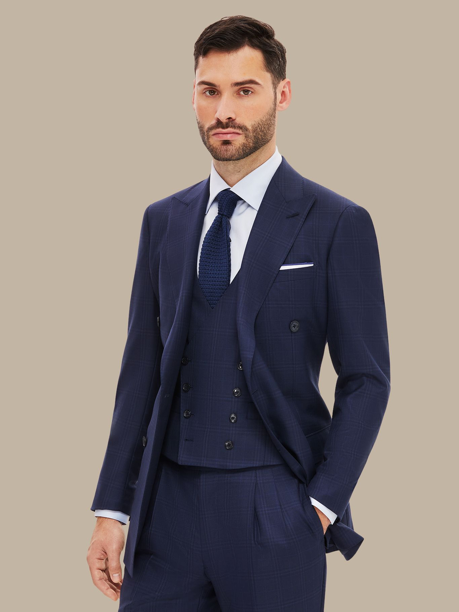 S200's Blue Tartan Waistcoat — garment photograph