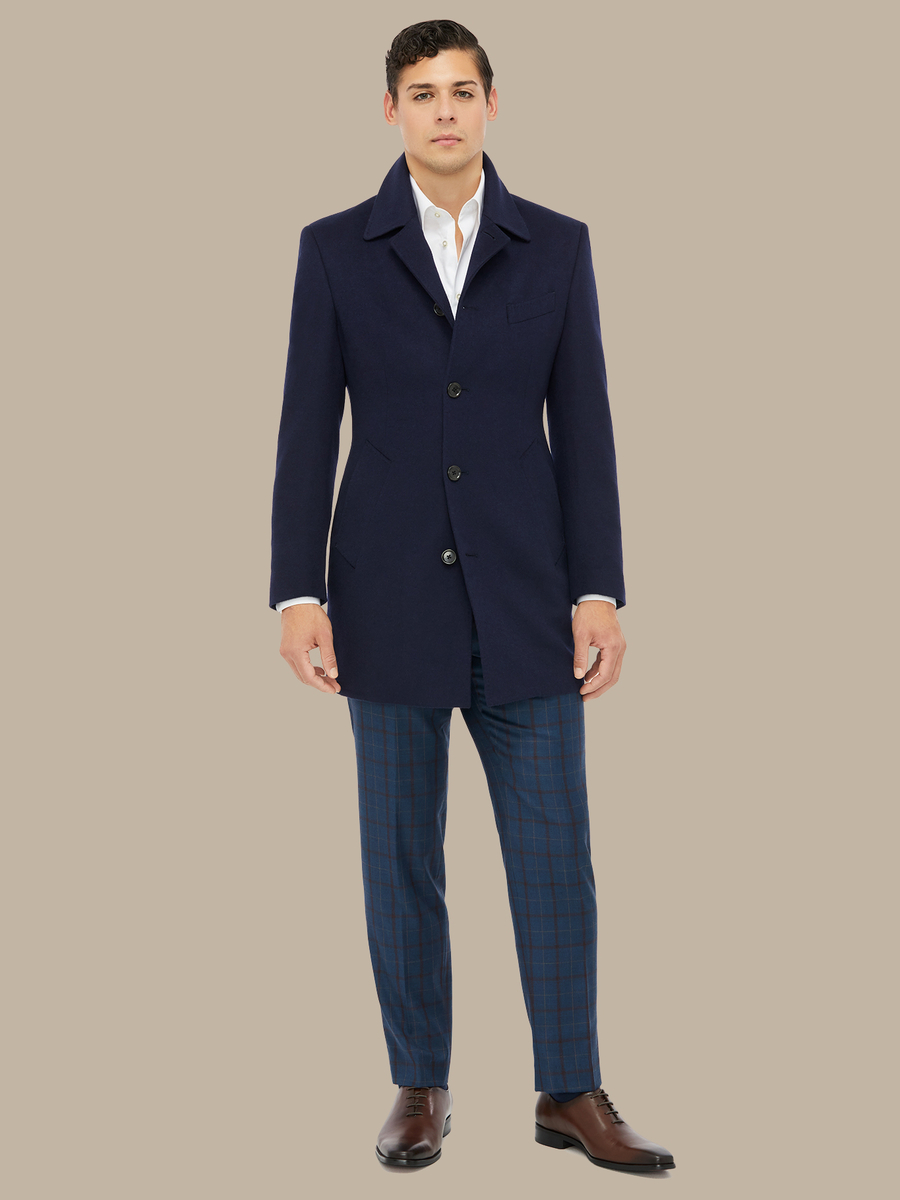 The Navy Wool Overcoat — garment photograph
