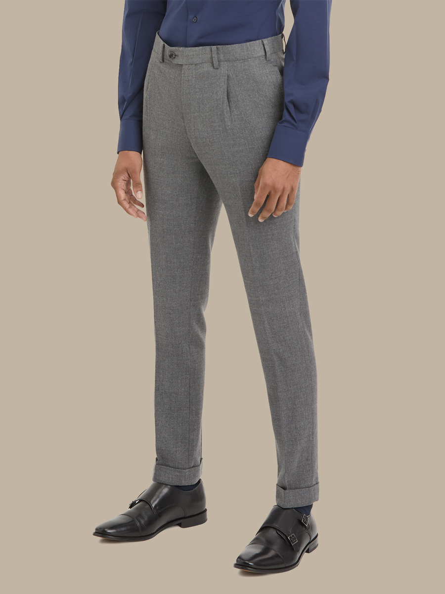 S180's Dark Grey Hopsack Trousers — garment photograph