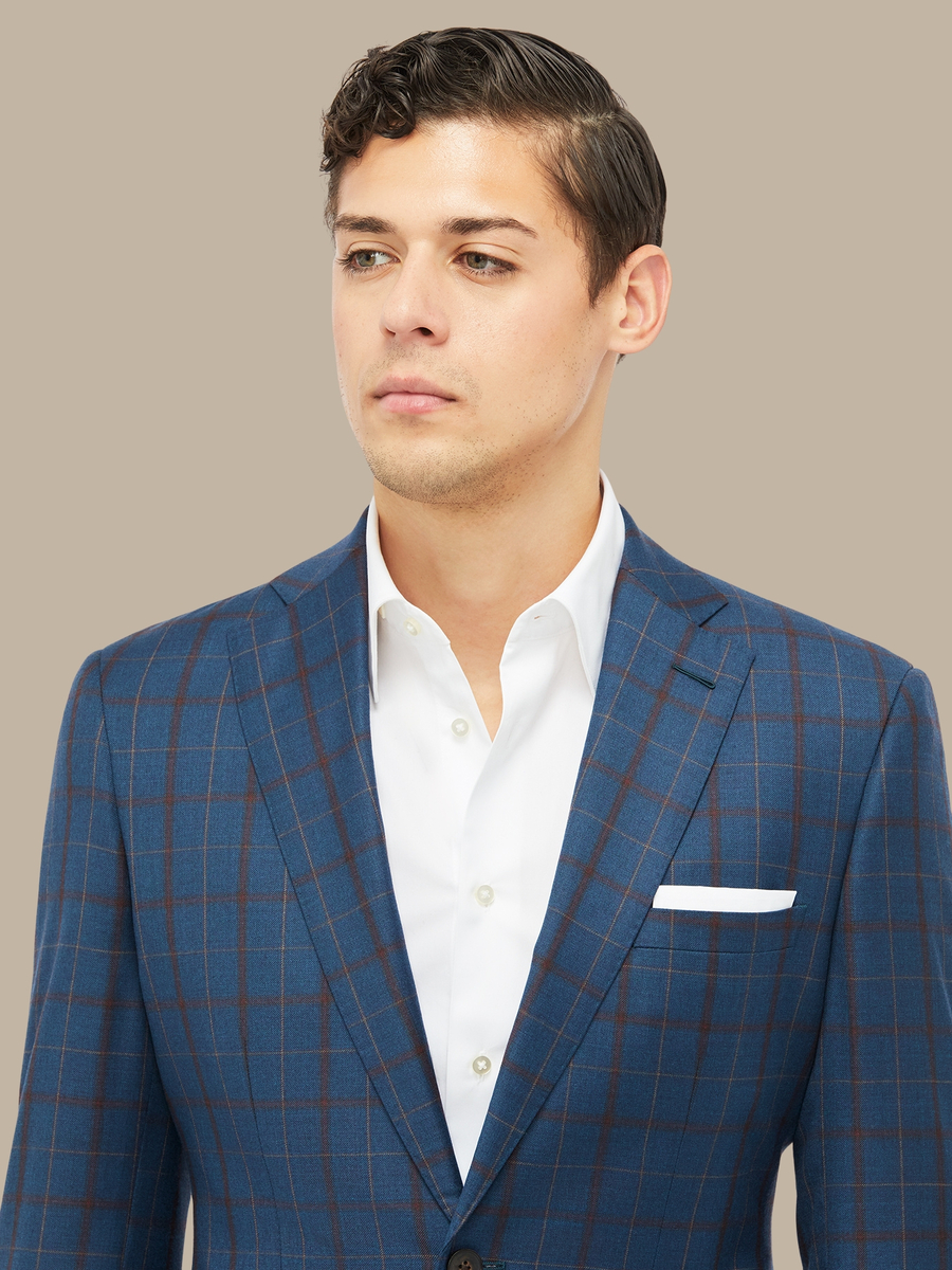 The Blue Windowpane Jacket — garment photograph