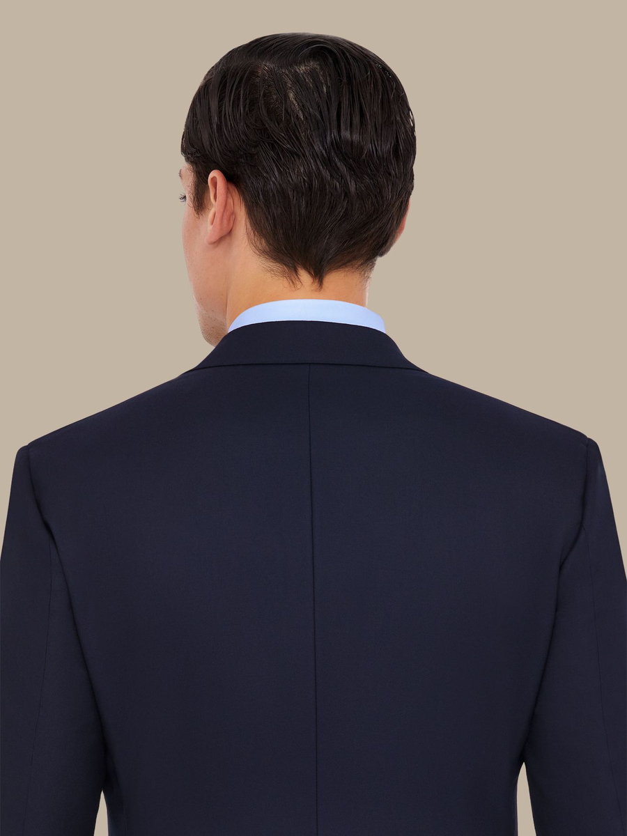 The Navy Worsted Suit — garment photograph