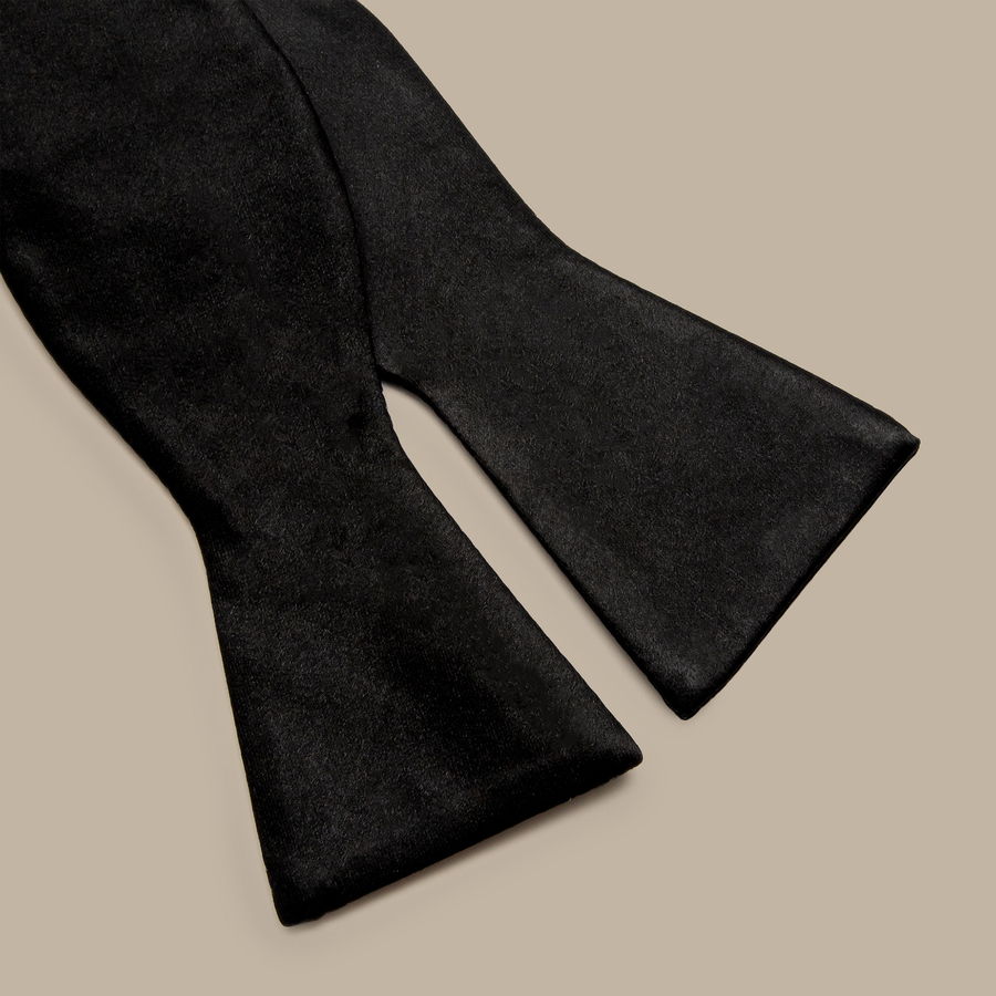 Black Satin Bowtie — garment photograph