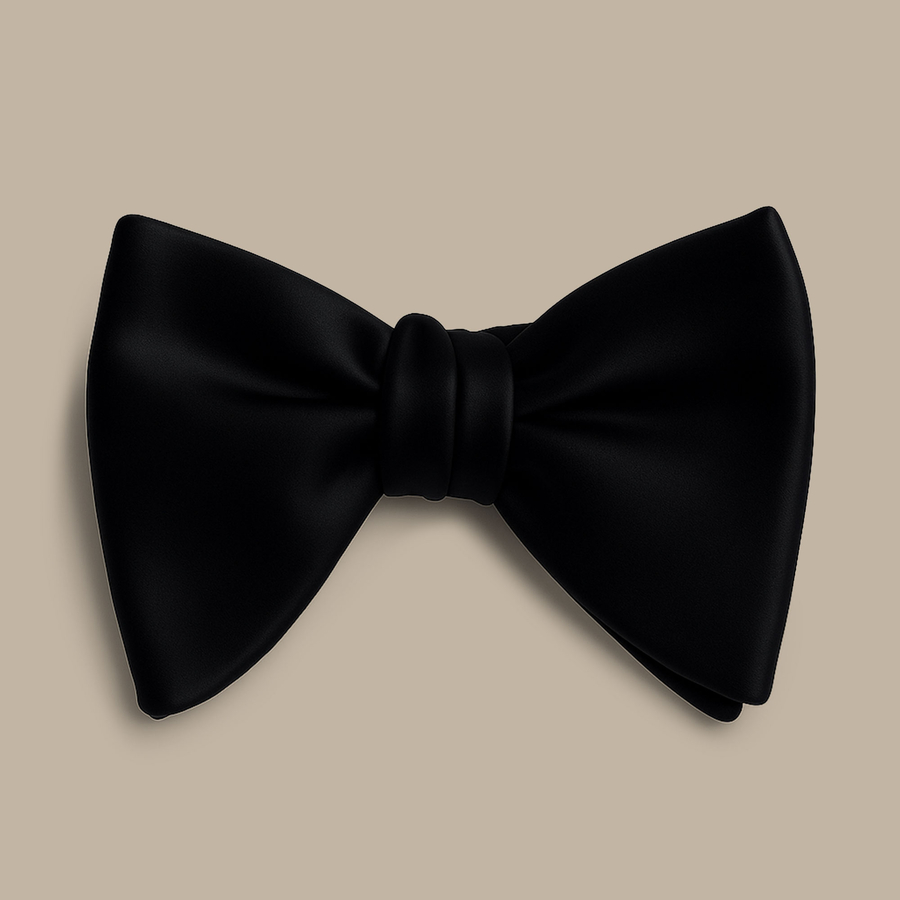 Black Velvet Bowtie - Handmade in Italy — garment photograph