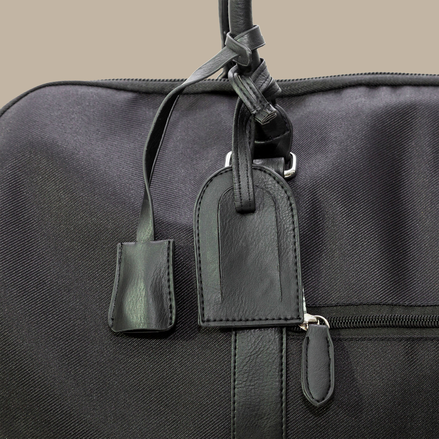Black Weekender Bag — garment photograph
