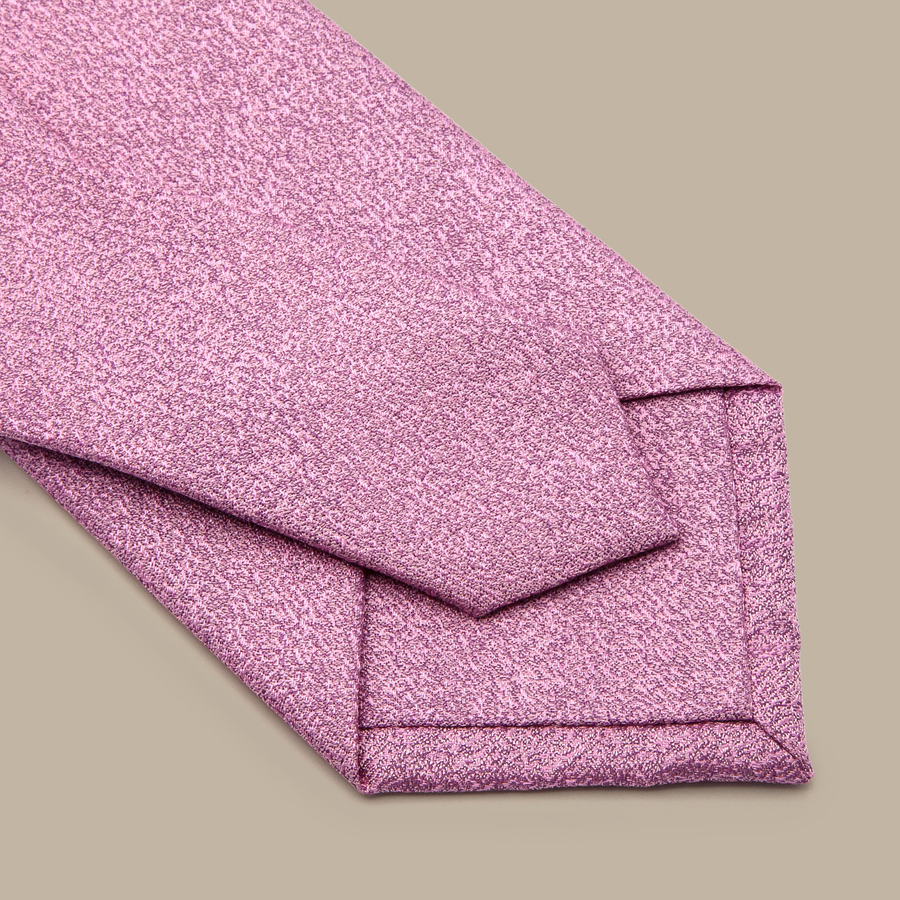Pink Silk Textured Tie — garment photograph