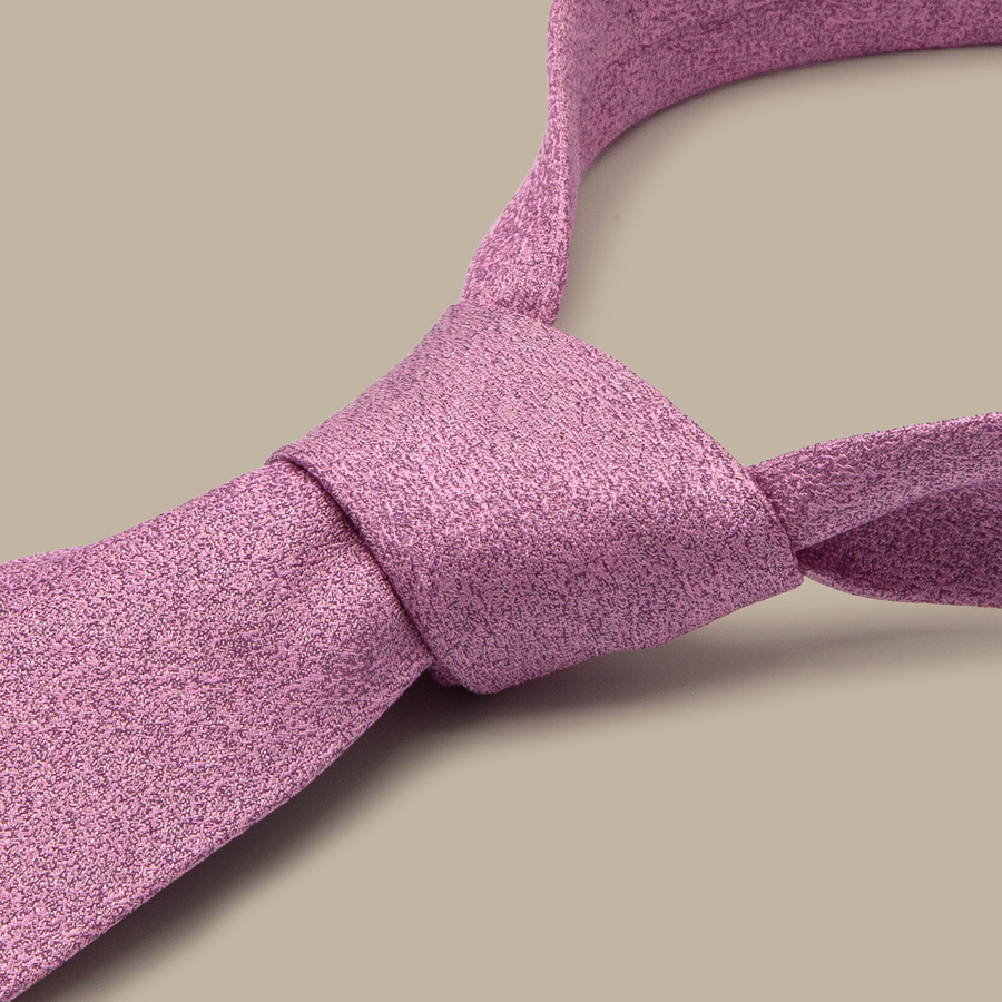 Pink Silk Textured Tie — garment photograph