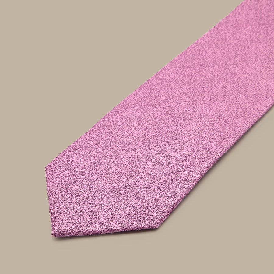 Pink Silk Textured Tie — garment photograph