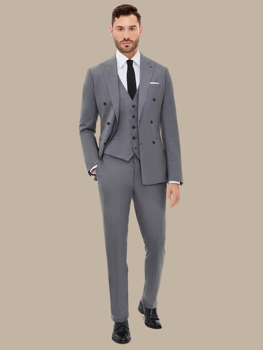 S200's Wool Silk Light Grey Waistcoat — garment photograph