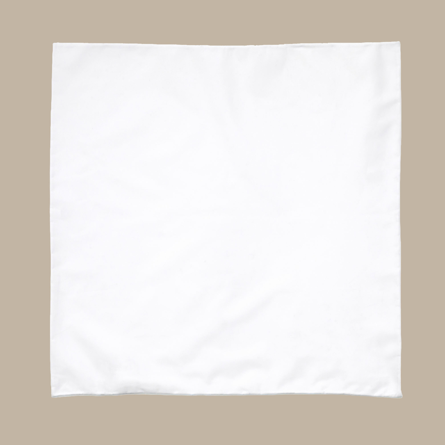 White Bamboo Pocket Square — garment photograph
