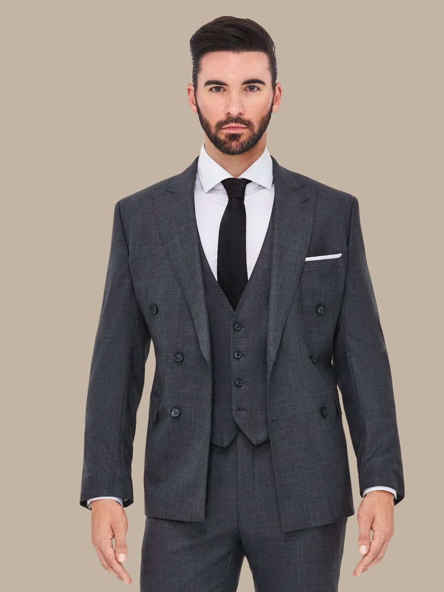 S140's Grey Sharkskin Waistcoat — garment photograph