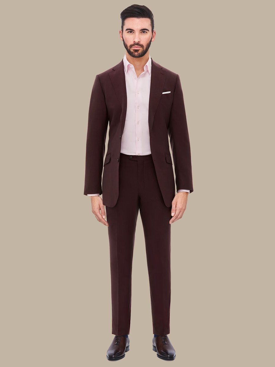 The Burgundy Superfine Trousers — garment photograph