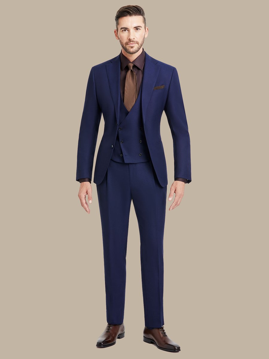 S180's Blue Hopsack Waistcoat — garment photograph