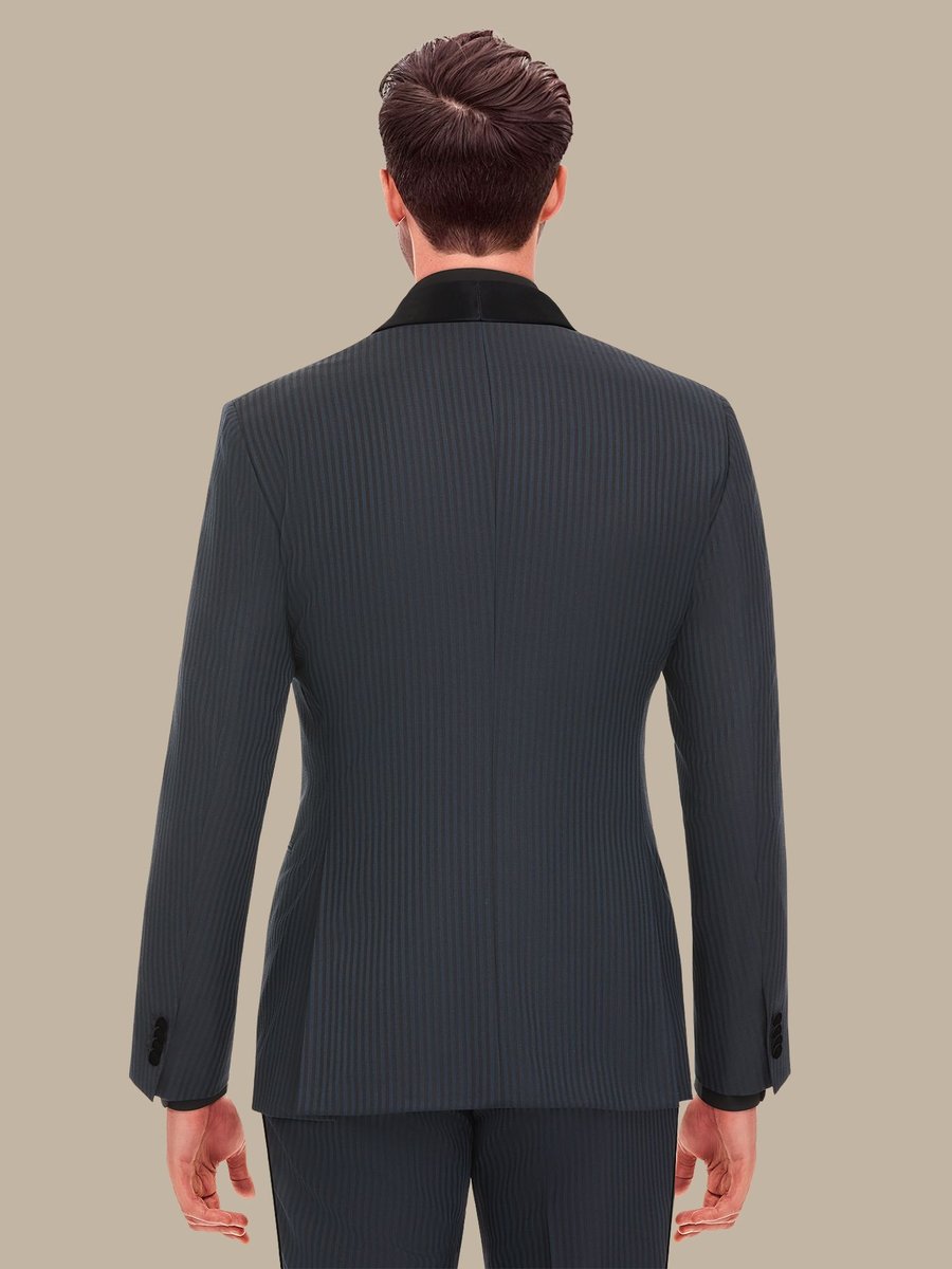 The Peacock Stripe Dinner Jacket — garment photograph