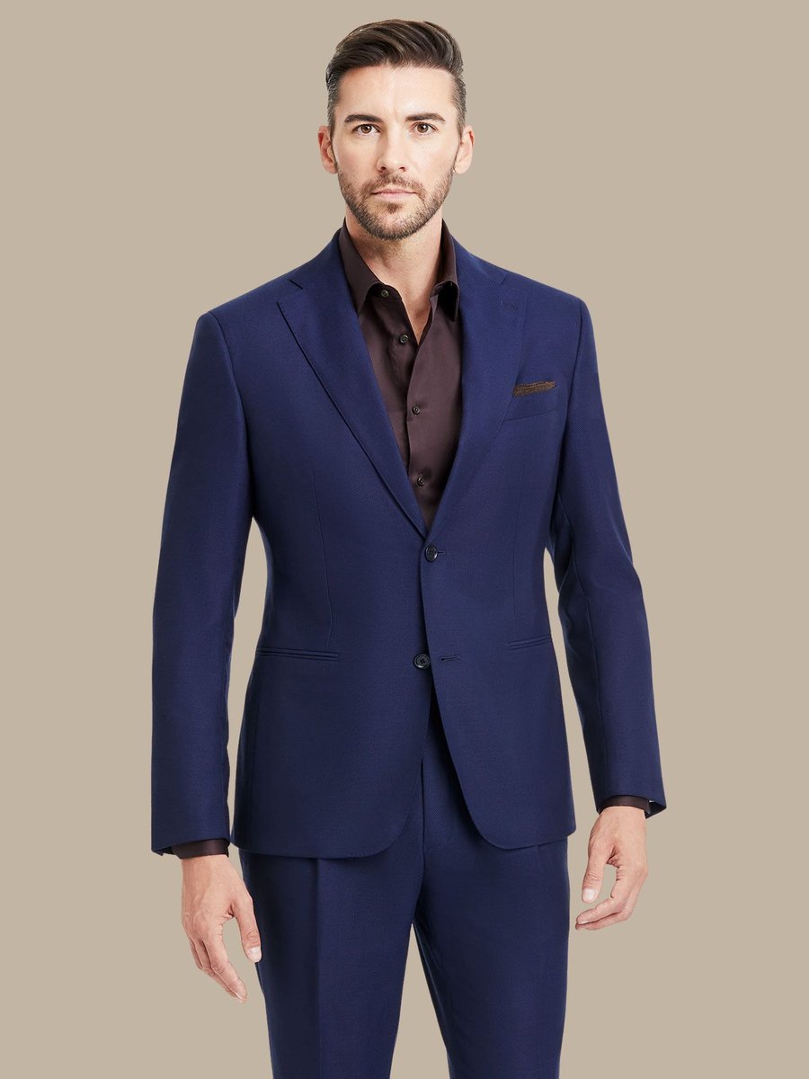 The Blue Hopsack Suit — garment photograph
