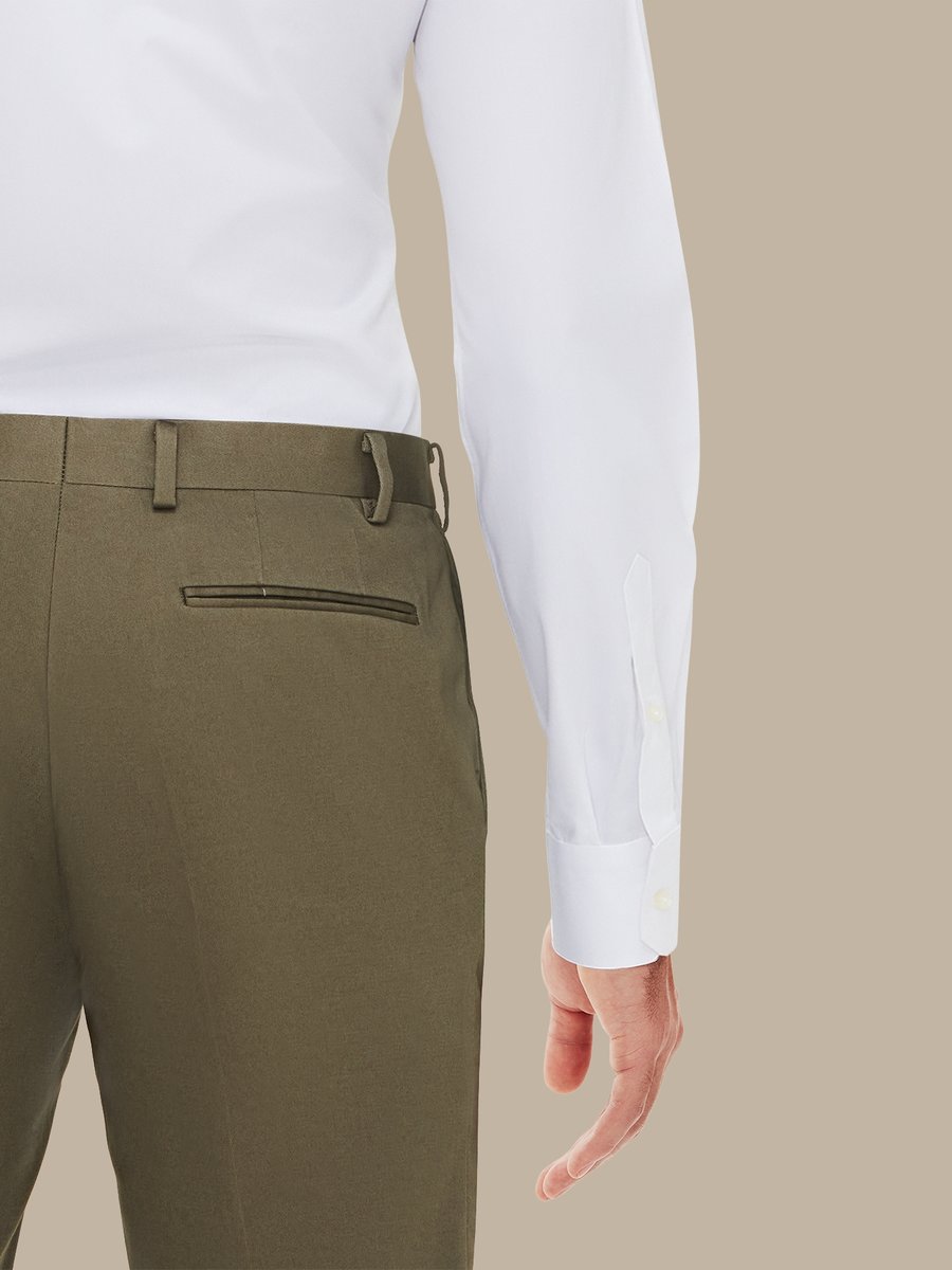 The Olive Merino Trousers — garment photograph