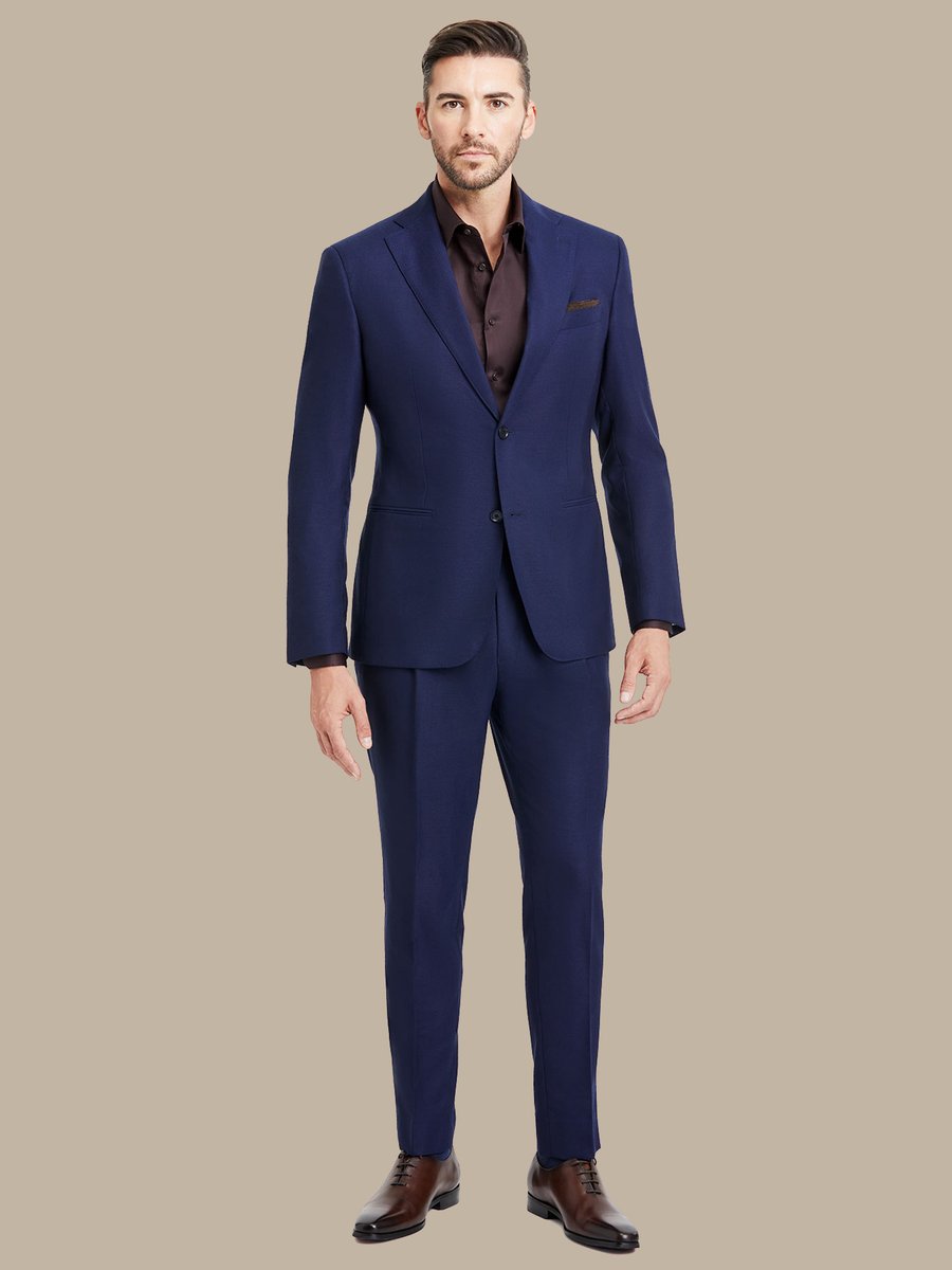 The Blue Hopsack Suit — garment photograph