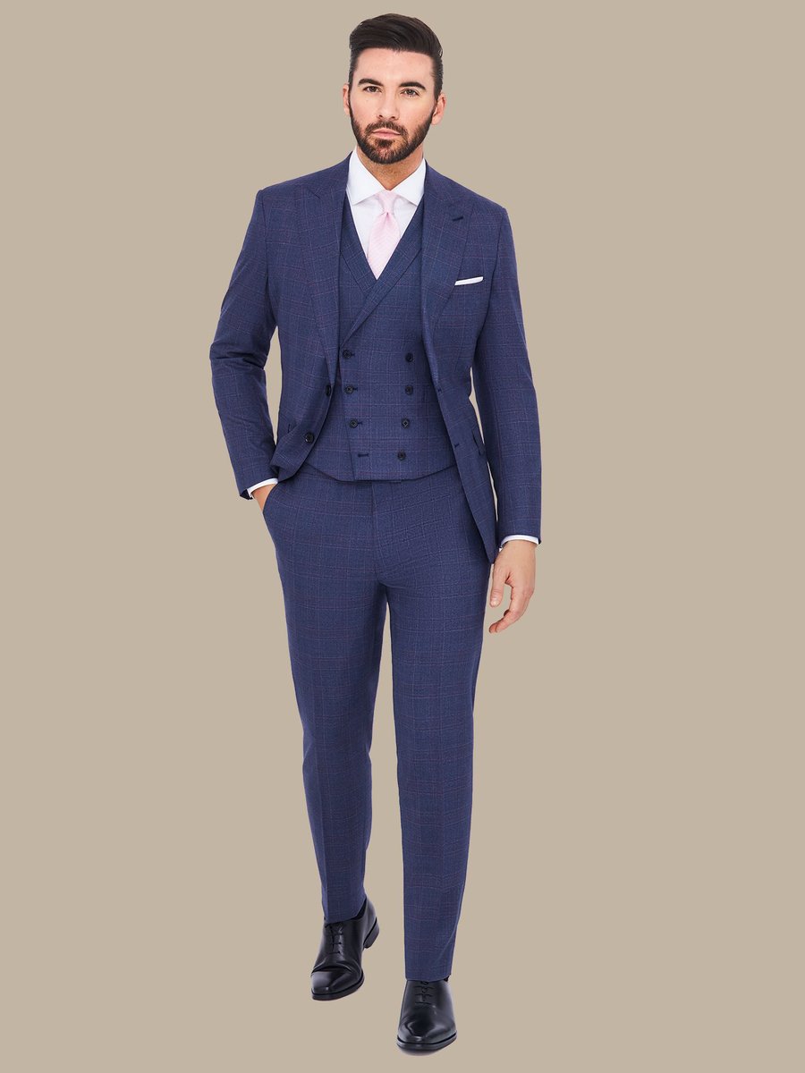 S200's Blue With Red Tartan Waistcoat — garment photograph
